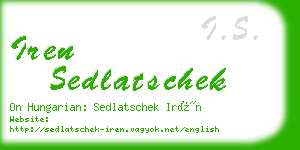 iren sedlatschek business card